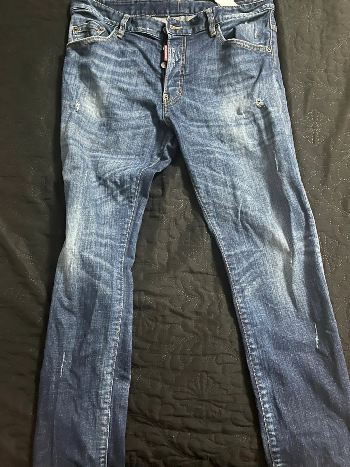 Blå Dsquared2 jeans med rosdetalj  - 2