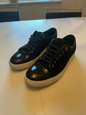 Lanvin - Snygga fräscha lanvins i mörkblå. Skorna är köpta av Collective UF! Skorna är i mycket bra skick och i storlek 42 men passar 43 perfekt! Bara skriva vid frågor!✅
