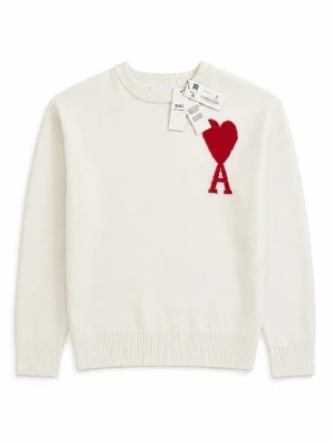 Ami Paris  - ❤️ AMI Paris Stickad Tröja – Off White ❤️  💎 Helt ny – med tags kvar! ✅ Perfekt skick utan anmärkningar. 🤍 Stilren off white stickad tröja med ikonisk röd hjärtlogga och “A” på bröstet. Mjuk, exklusiv känsla och en tidlös design som passar till allt. 📦 Skickas snabbt, oftast inom 24h 🚛 💸 Pris kan diskuteras vid snabb affär. 💬 Hör av dig vid frågor eller om du vill ha fler bilder! 🤝