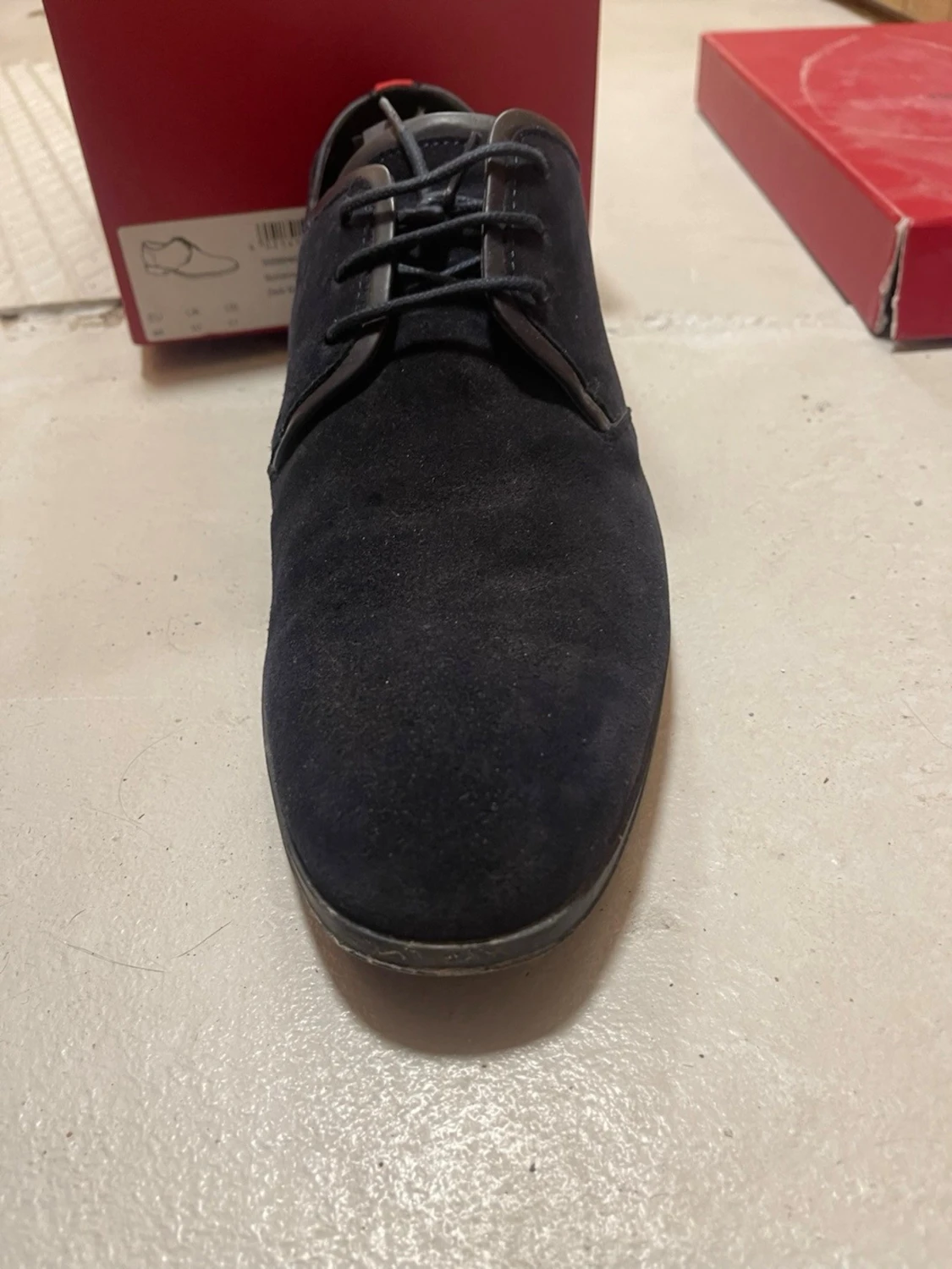 Mörkblåa mocka loafers - 3