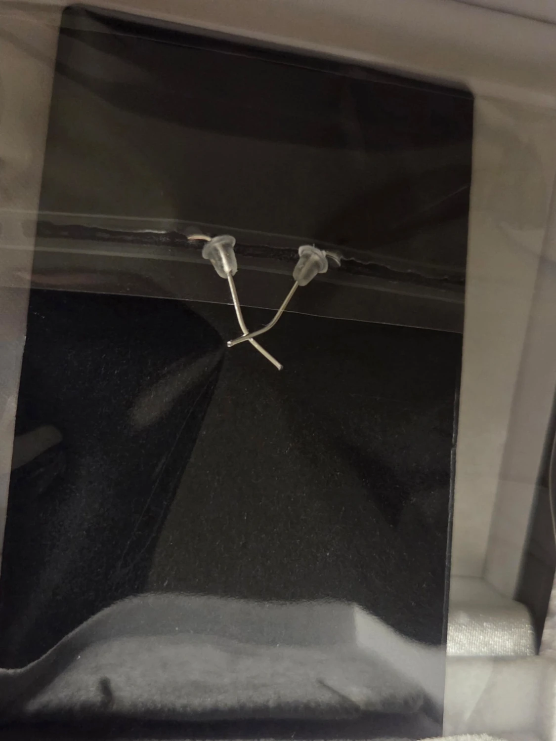 Måneformade örhängen i stål - 2