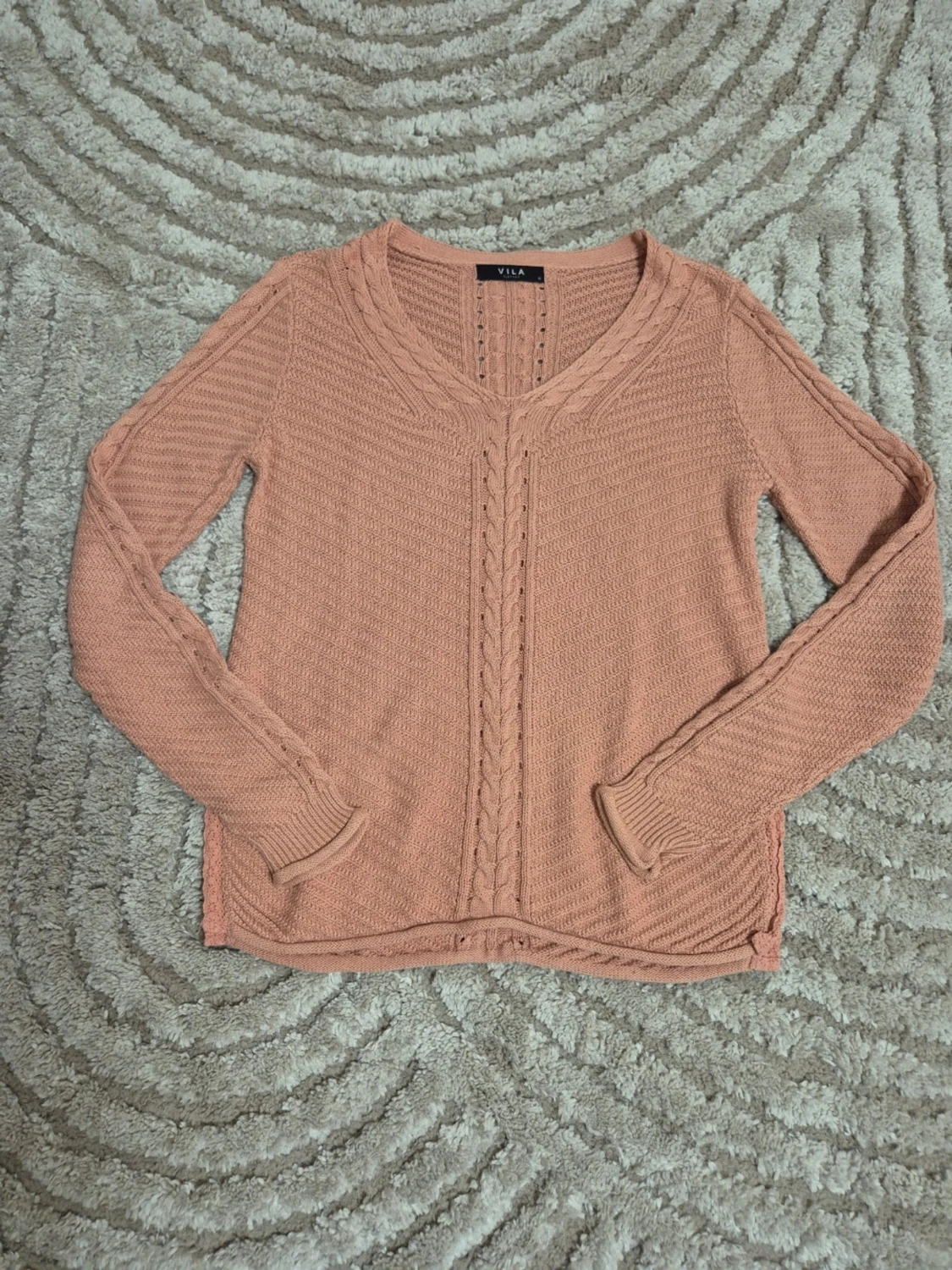 Rosa stickad tröja från Vila - 1