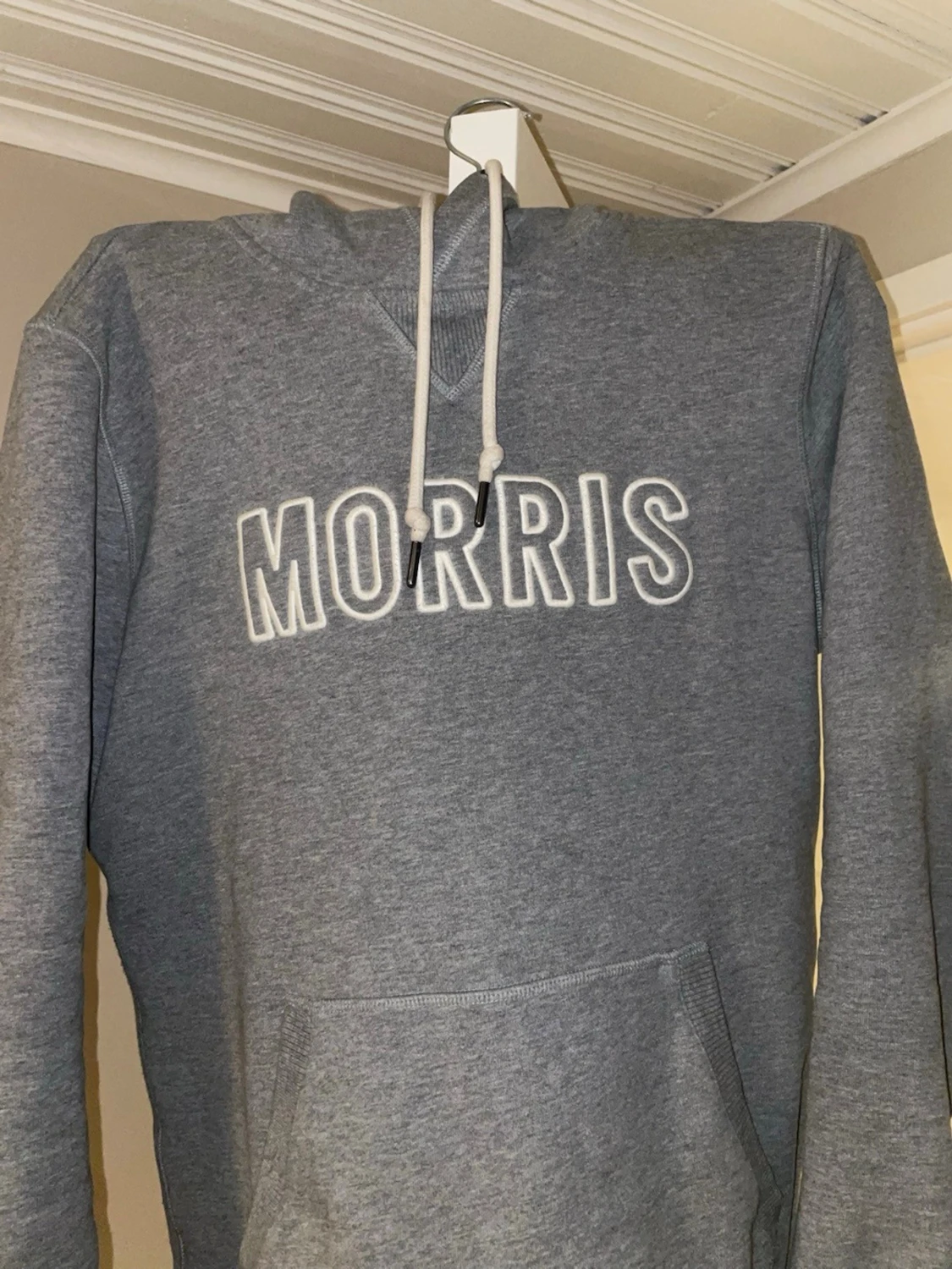 Grå hoodie från st Morris med tryck - 2