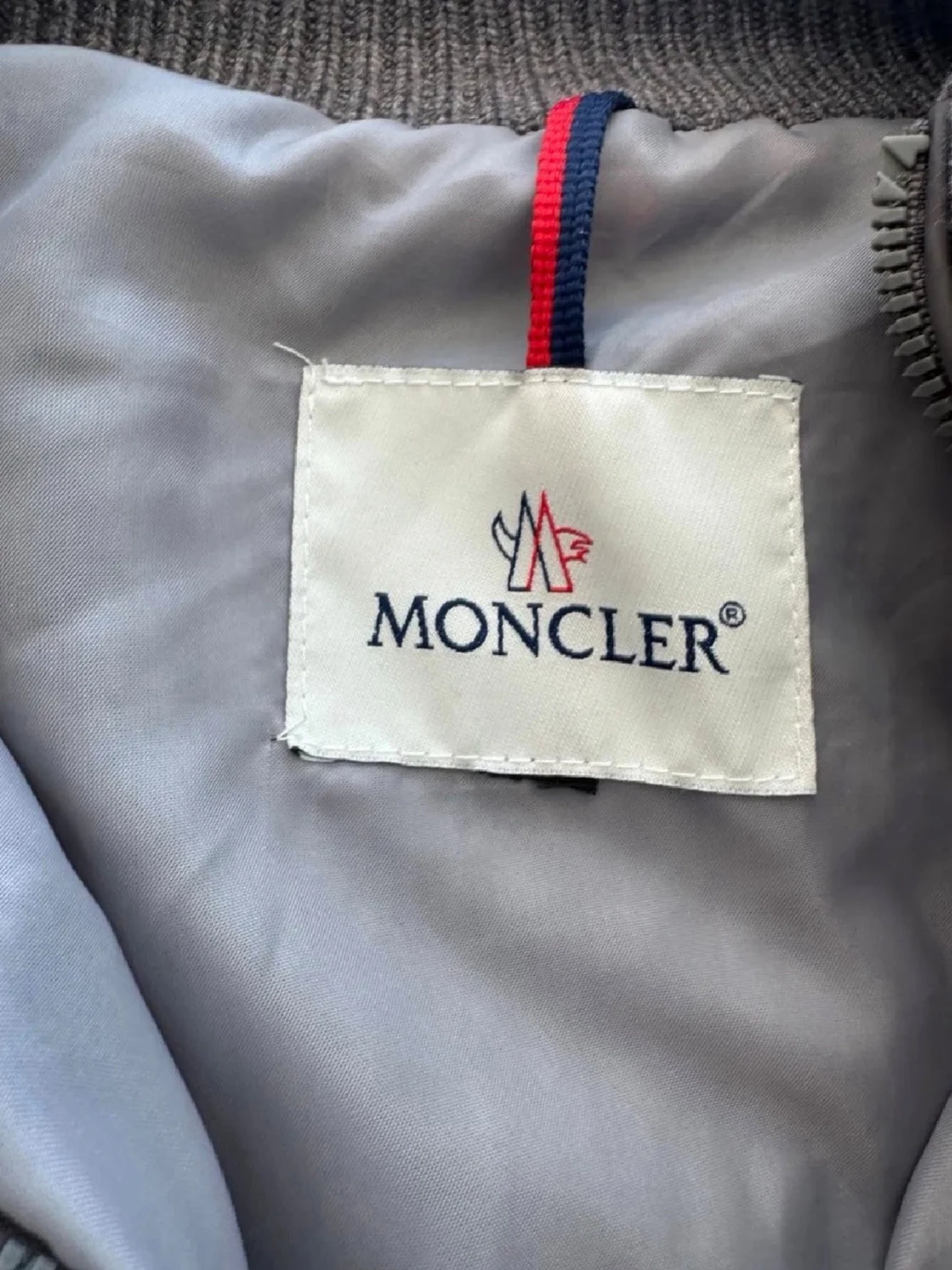 Grå Moncler cardiganjacka med dragkedja - 3