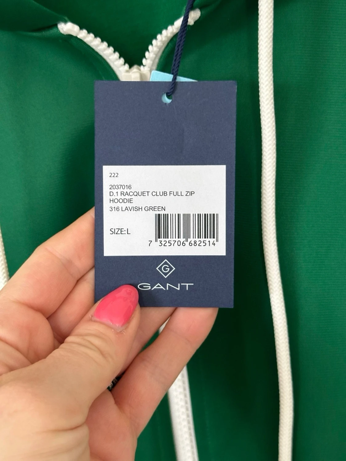 Grön hoodie med dragkedja från GANT - 3