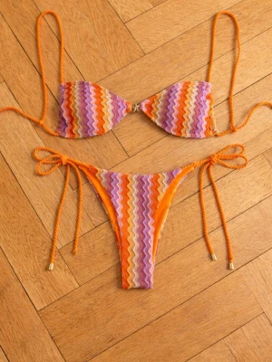 Boho bikini / zigzag bikini / missoni bikini /Becksöndergaard inspired bikini y2k - Sommarens trendigaste bikini 🧡