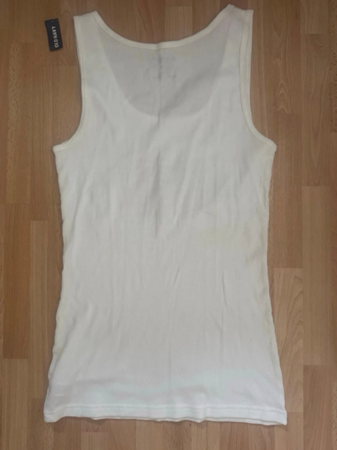 Ny vit ribbad linnetopp Old Navy - 3