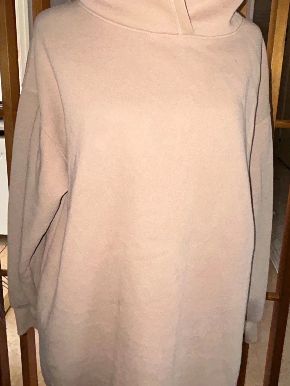 Beige oversized hoodie - 1