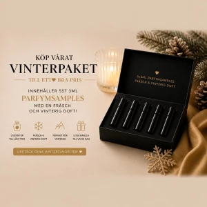 Vinterpaket parfymsamples - Köp vårat vinterpaket som innehåller 5st 3ml samples med fina vinter dofter. Kanske hittar du din nya favorit?