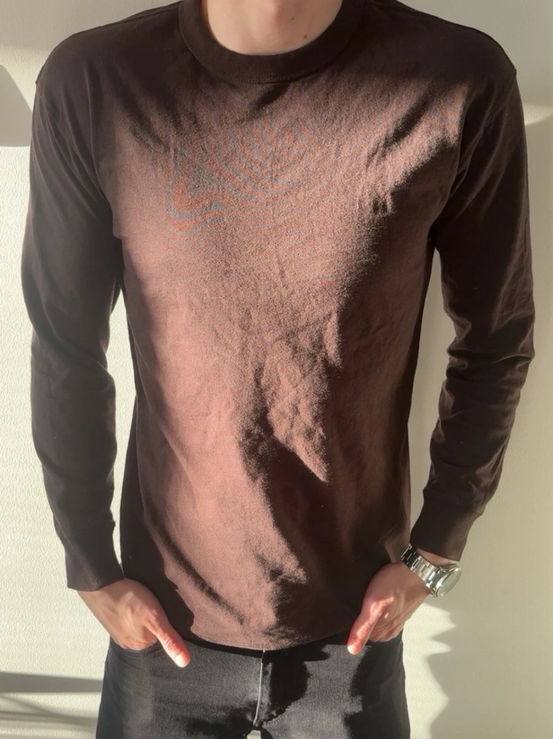 Brun långärmad tröja  - 2