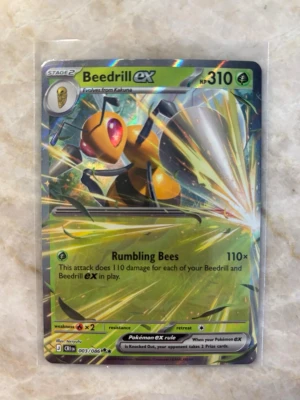 Pokemon Kort Beedrill EX - Säljer min Beedrill EX från Chaos Rising. Om jag skulle ge en PSA rating är det en stark 8a eller 9a ᕙ(⇀‸↼‶)ᕗ 