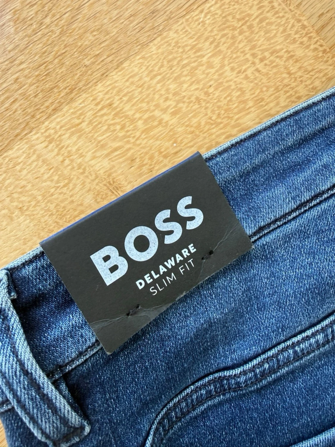 Blå slim fit jeans från BOSS - 4