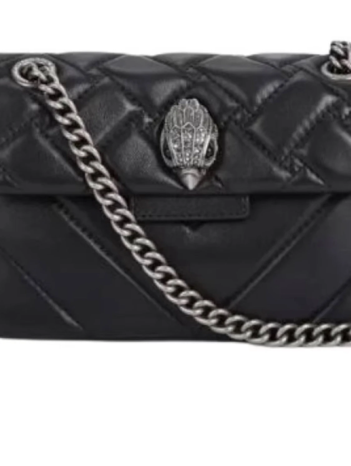 Svart quiltad axelväska från Kurt Geiger