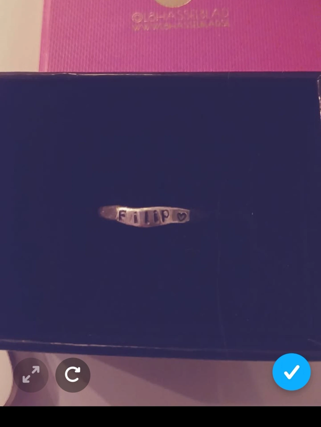 Silverring med texten FILIP - 1