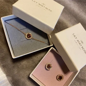 Lily and Rose örhängen+armband ✨ - Helt nya! Perfekt till present eller till dig själv! Kom ej till användning och kan ej använda dem pga allergi tyvärr. Kopparfärg och brun pärla! Endast liten defekt på ena lådan under men ej mycket synligt. Köpt för 798. Kan sälja örhängena för sig om man är intresserad av dem endast 🫶