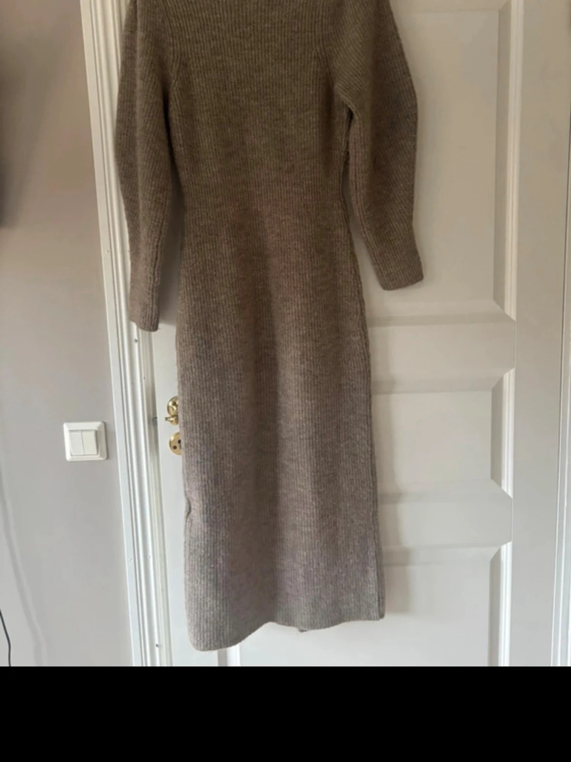 Beige stickad långklänning Adoore - 2