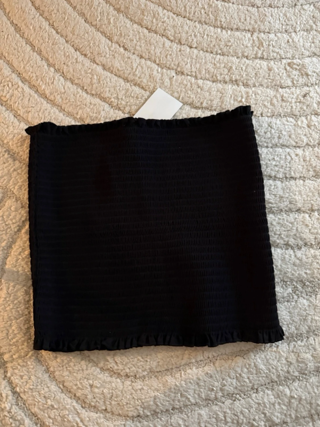 Svart smockad tubtopp - 2