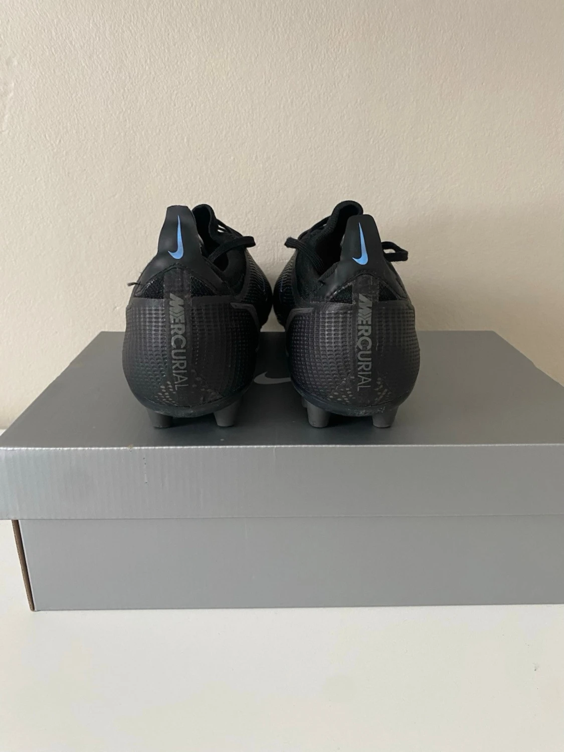 Nike Mercurial svart/blå fotbollsskor Elite  - 3