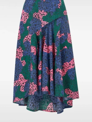 Kjol från Tiger of Sweden - Färgglad kjol från Tiger of Sweden med asymmetrisk fåll och coolt mönster i blått, grönt och rosa. Kjolen har en flowy passform och är tillverkad i ett lätt, mjukt material som ger en snygg siluett.