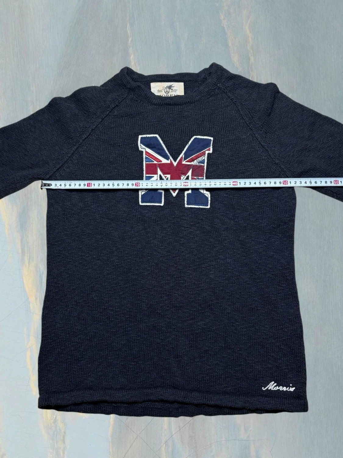 Morris grovstickad tröja - herr strl L - 6