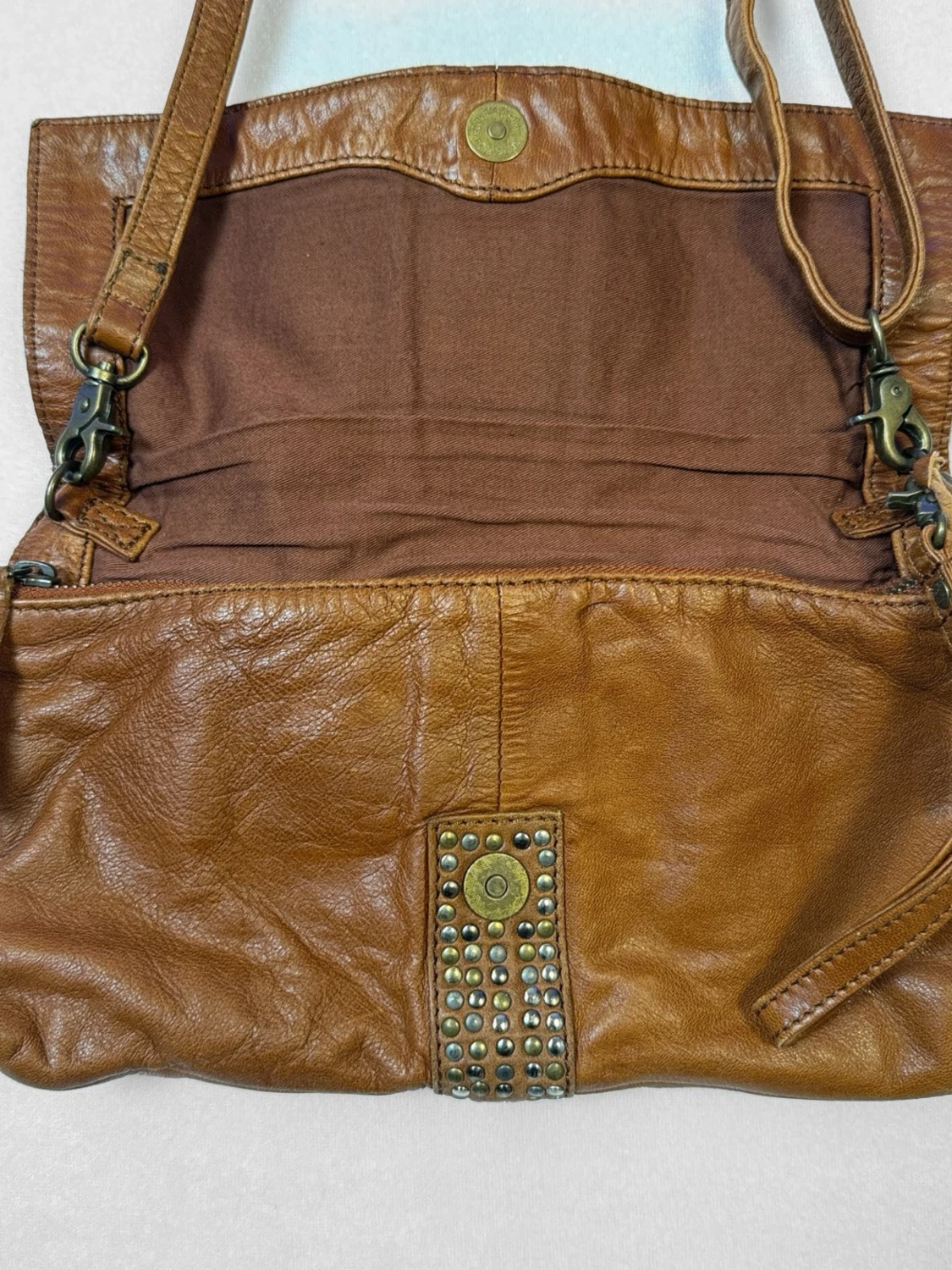 Depeche crossbody cognac vintage bag nitar läder - 4