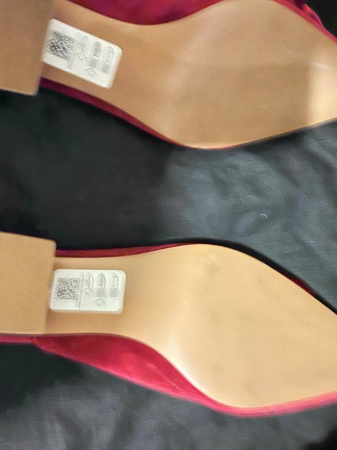 Röda ballerinaskor med rosett - 3