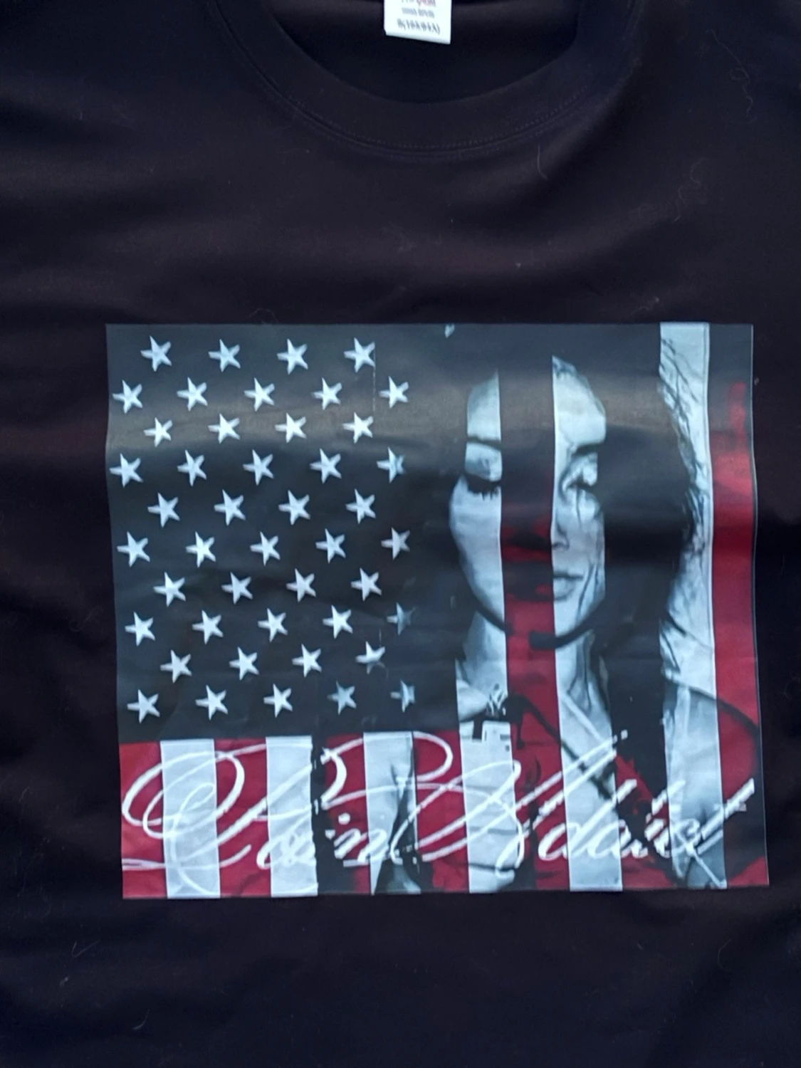 Svart t-shirt med USA-flagga - 2