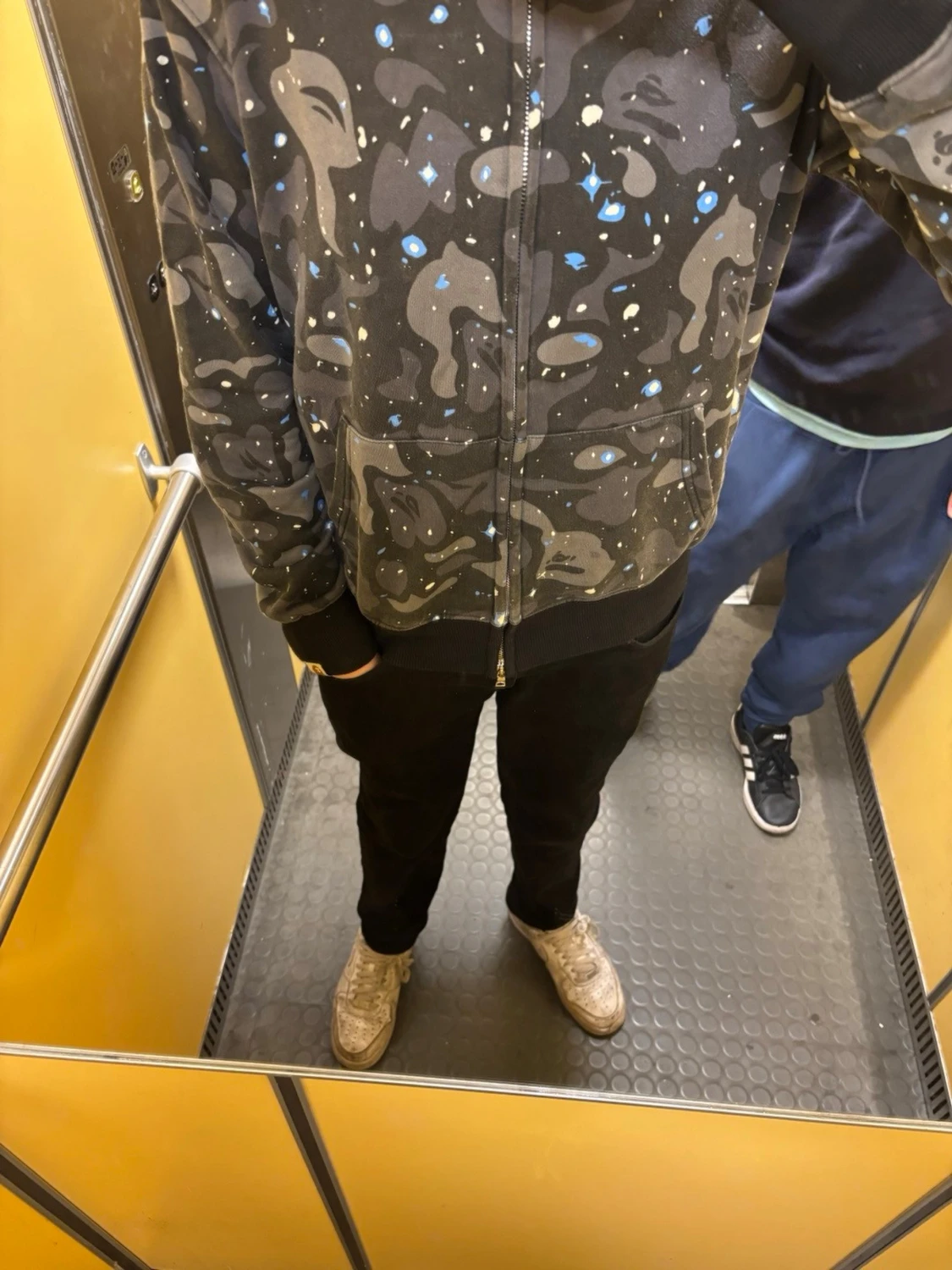 BAPE Shark Camo zip hoodie svart/grå - 2