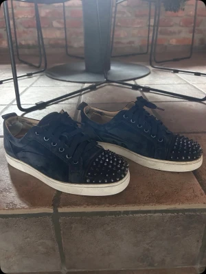 Mörkblå Louboutins - Storlek 41, kan göra rent innan frakt, fast pris, allt på bilden medföljer.