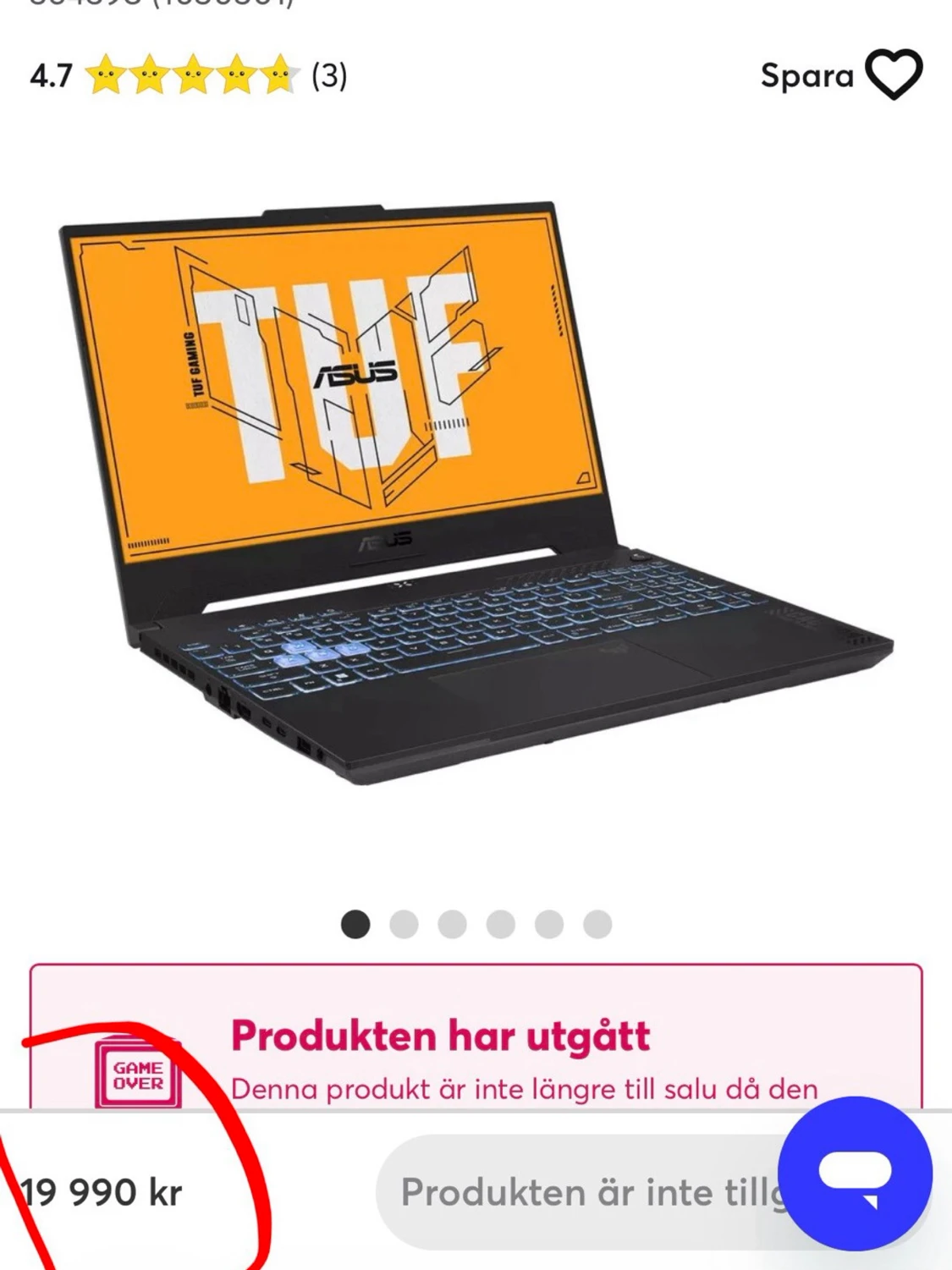 ASUS TUF rtx 4070 Gaming bärbar dator  - 1