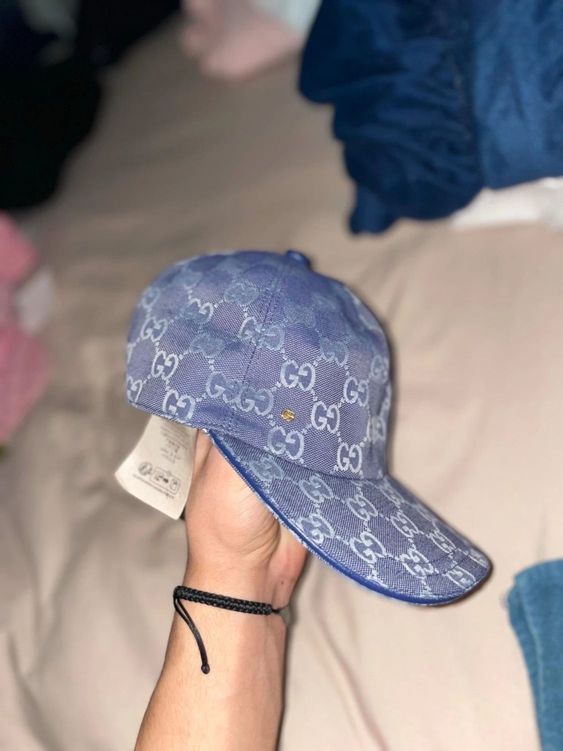 Blå Gucci keps med monogram - 1