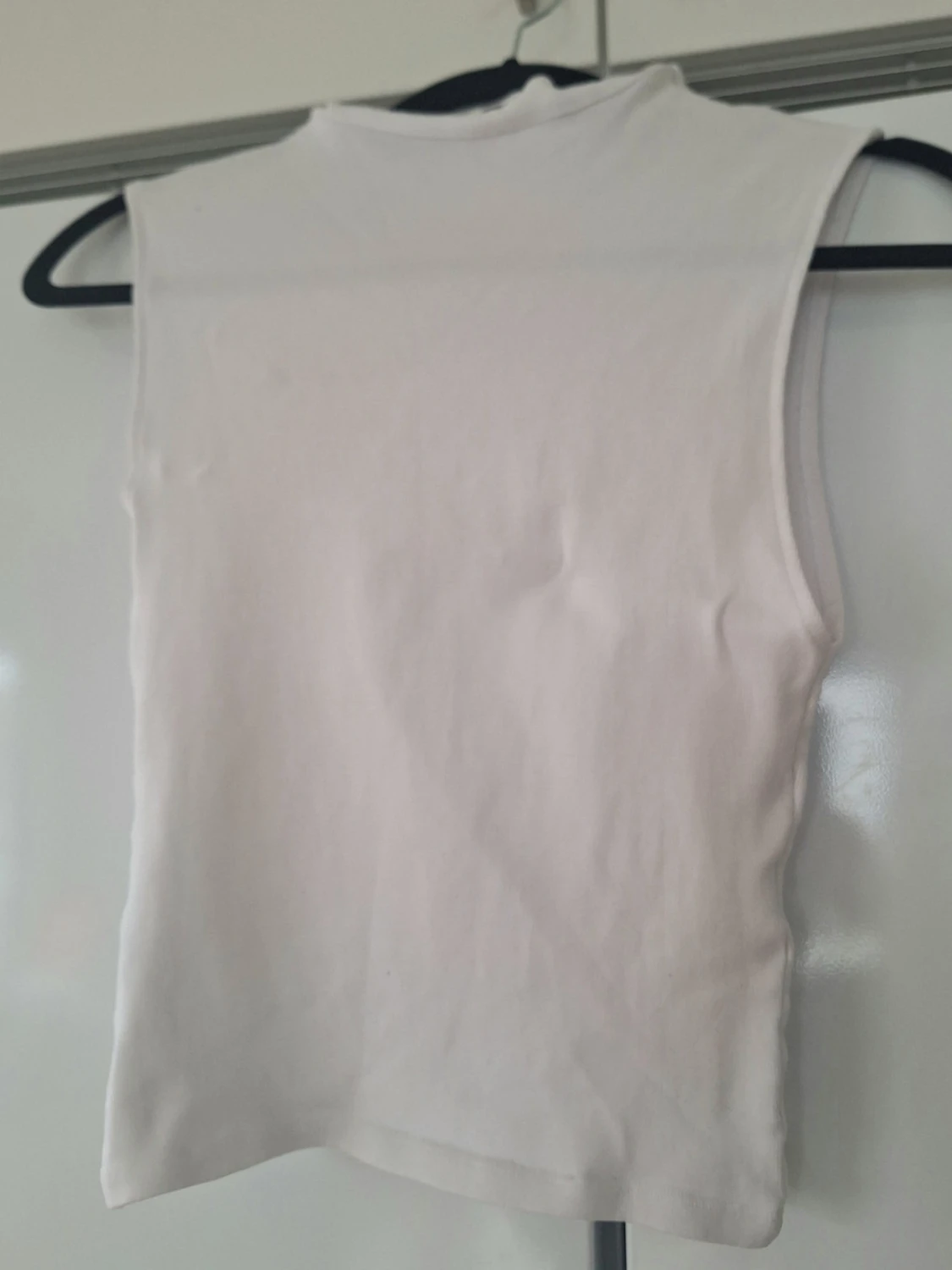 Vit ribbad topp från Zara