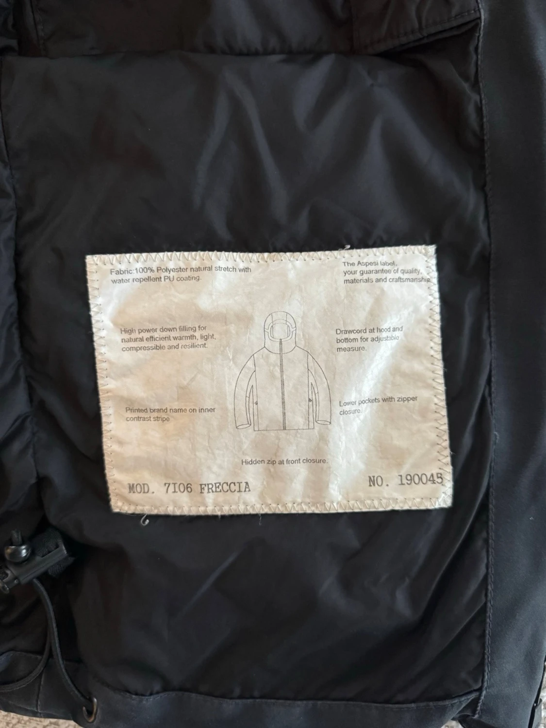 Gråblå dunjacka från Aspesi  - 2