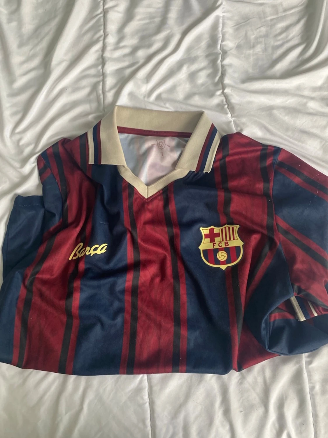 Barça retro matchtröja blå/röd - 1