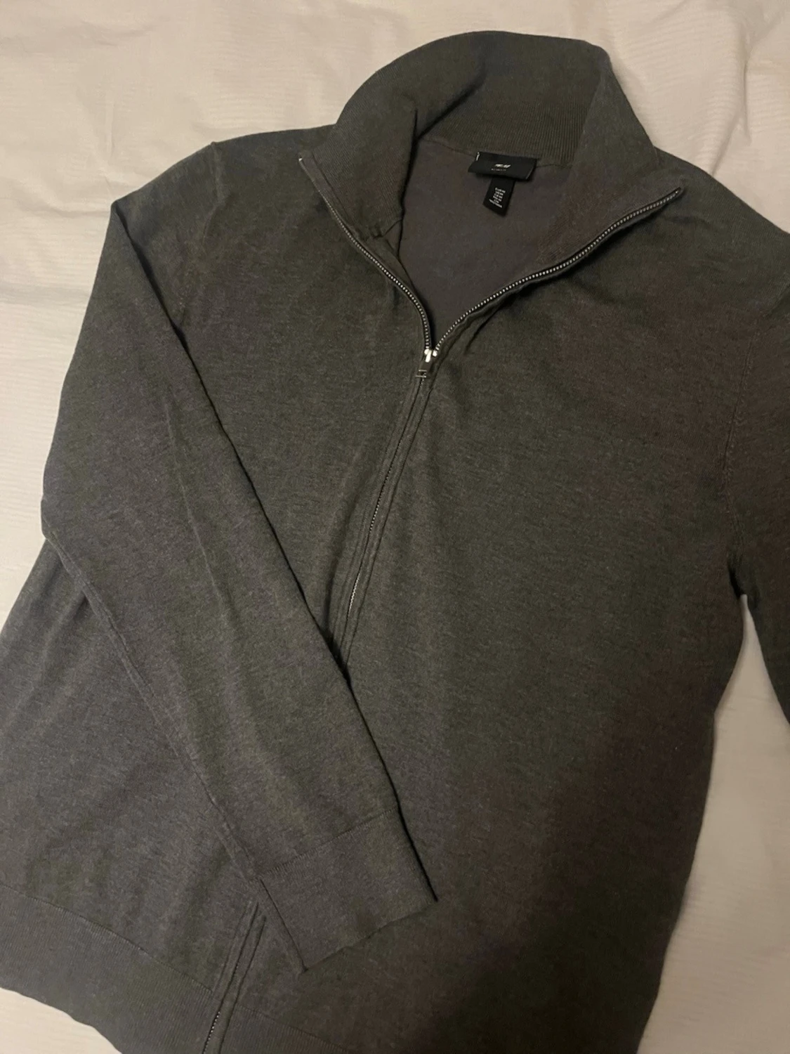 Mörkgrå ziptröja från H&M - 1