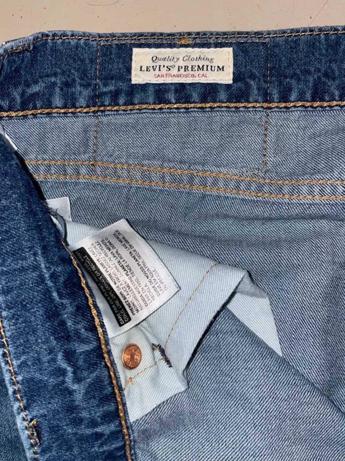 (W31  L34) 510 Levi's blå raka jeans - 2