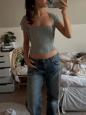 Turkos Korsett topp zara  - Jättefin top, knappt använd, turkos 