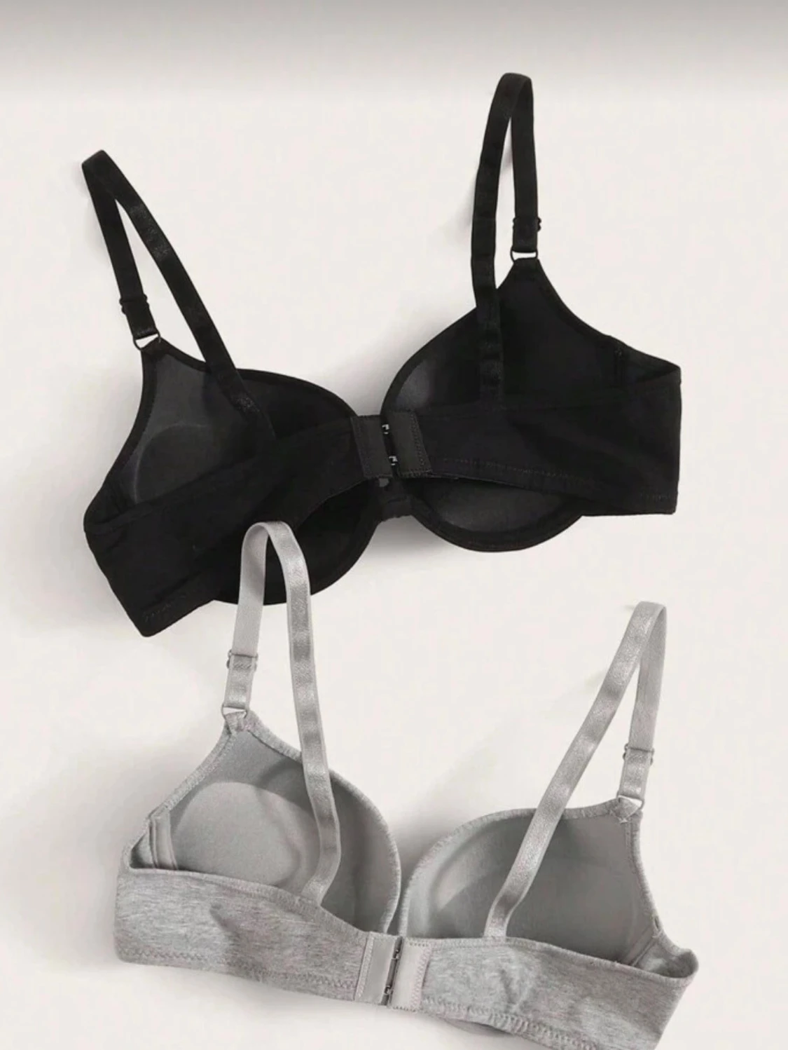 2-pack bh svart och grå med vaddering - 1