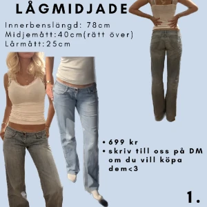 Lågmidjade jeans  - Snygga vintage jeans!💕  Midjemått( rätt över): 40cm Inerbenslängd: 78cm Lårmått ( rätt över):25cm    Köp gärna via ”KÖP NU”💖 Skriv ifall ni har några frågor eller funderingar // perfectjeans🫶