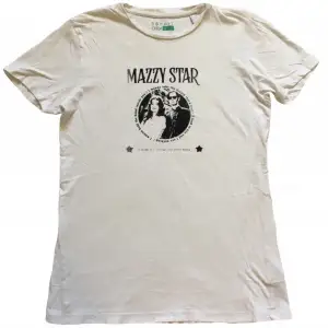 T-shirt med handtryckt Mazzy Star tryck på! Trycket håller i tvätten, (OBS! Hål finns under vänster sida ärm)