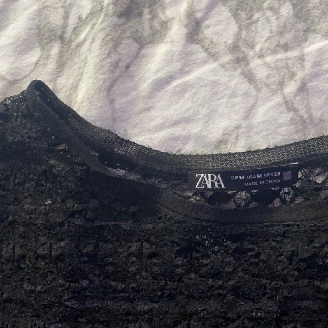 Zara svart mönstrad tröja