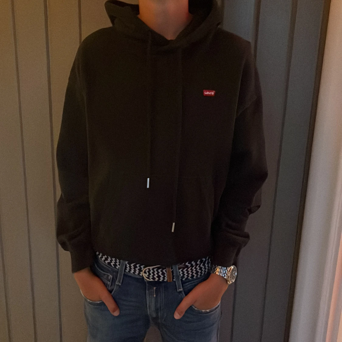 Svart hoodie från Levi's