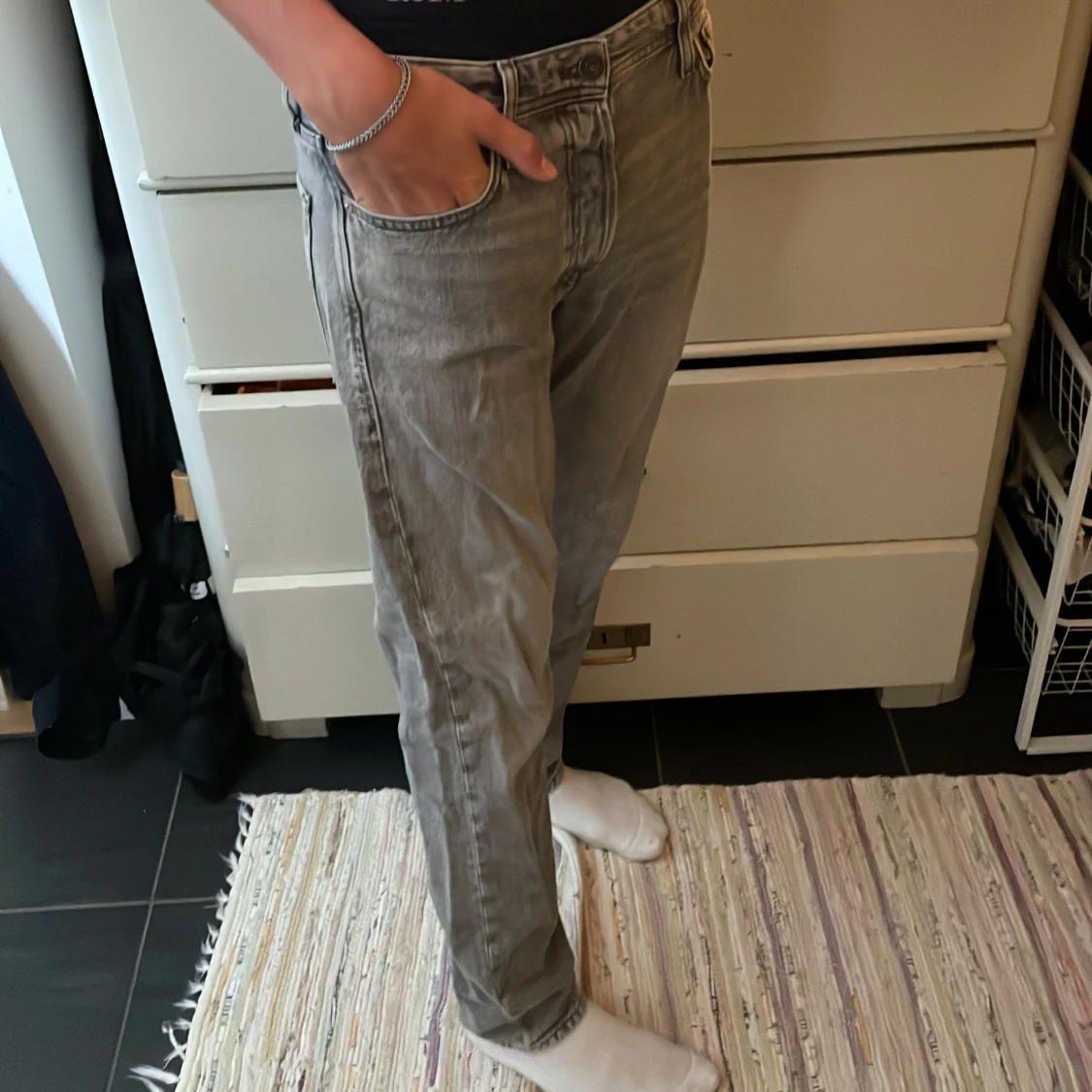 Jeans grå  - 90