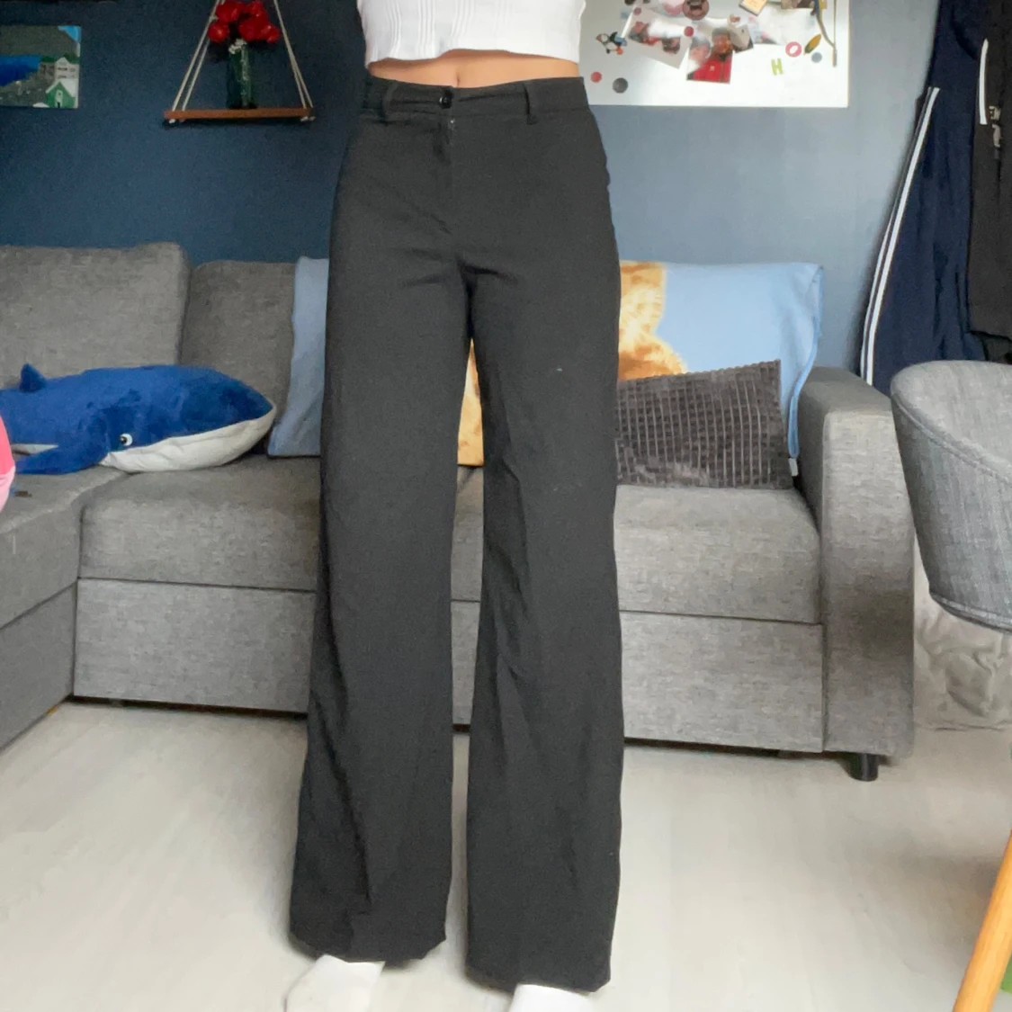 Svarta kostymbyxor 