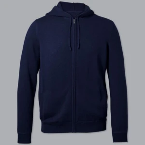 Kashmir/stickad hoodie - Säljer en as fet stickad hoodie gjord utav en kasmirblanding. Den är ifrån Charles Tyrwhitt och är i storlek M. Skick är 8/10.