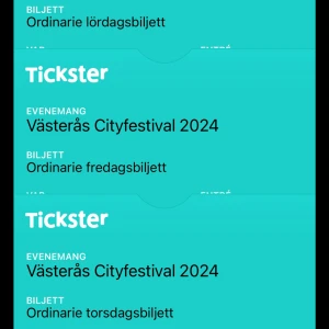 Västerås city festivalen biljetter - Jag skulle ha gått men det vart ändrade planer, pris diskuteras