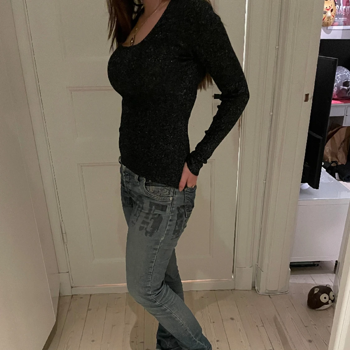 Glittrig långärmad - 90