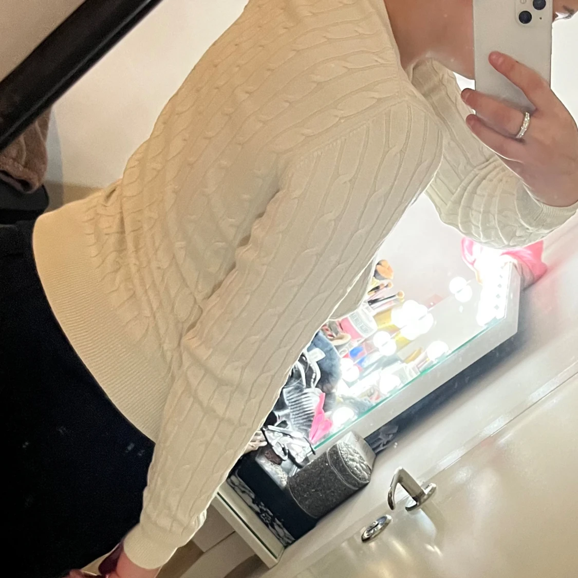 Vit gant tröja  - 90