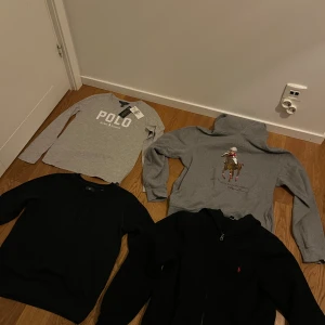Märkes tröjor - Hej! Säljer dessa hoodies/tröjor. BRA SKICK. Polo Ralph lauren tröjan grå-Stl XL-barn. Ralph lauren hoodie grå stl XL (170) Ralph lauren svart zip stl XL (170) Gant tröja svart stl S Hör av er vid intresse!