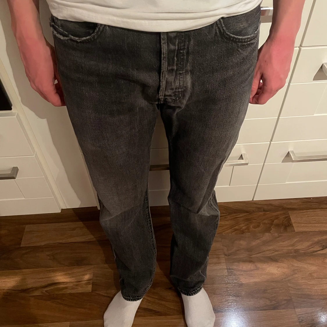 Levis 501 jeans grå
